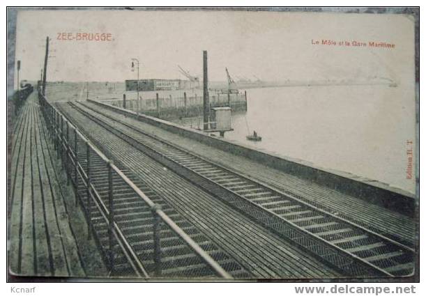 CP De ZEEBRUGGE " Le Môle Et La Gare Maritime " . - Zeebrugge