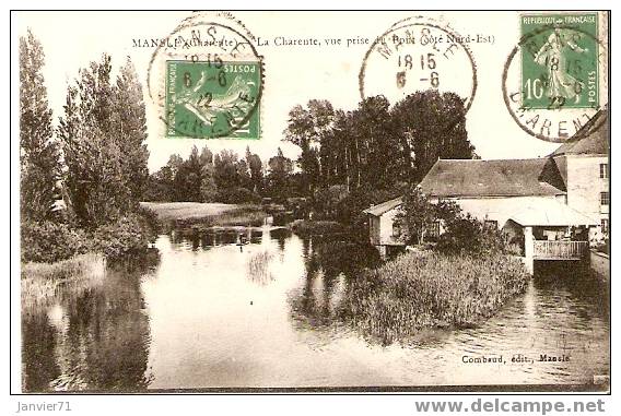 Mansle. La Charente Vue Prise Du Pont Côté Nord-Est. - Mansle