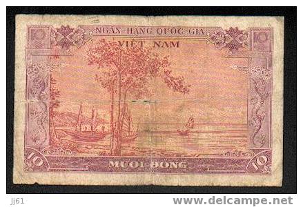 Billet De 10 MUOI DONG Viet Nam Ngan Hang Quoc Gia N°131064 H3 Une Pliure Centrale Avec Léger Trou Et Quelque épinglages - Viêt-Nam