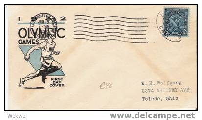 Oy133 / 5 Cent Olympia 1932 Auf Illustriertem FDC – Los Angeles - Estate 1932: Los Angeles