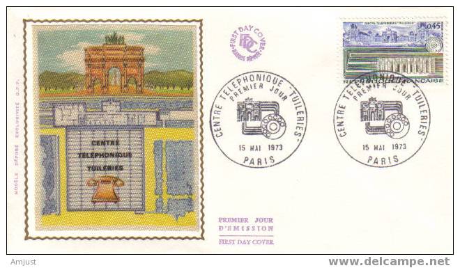 France FDC 1973 (No. Y.&T.1750) Centre Téléphonique Des Tuileries - 1970-1979