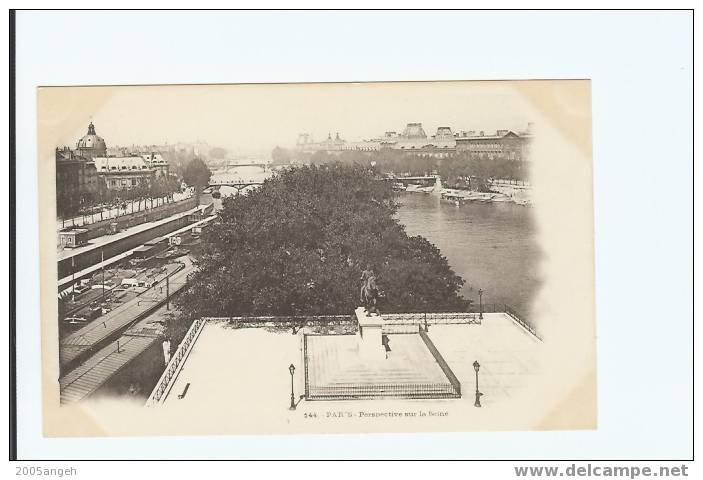 75 Dép.- 144.- Paris.- Perspective Sur La Seine. - La Seine Et Ses Bords