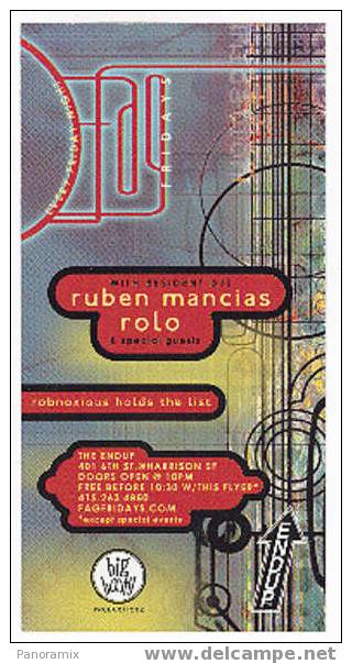 M-P  évènement  Flyer  Spectacle  "Ruben Mancias Rolo"  R & V  7,5  X  15 - Segnalibri