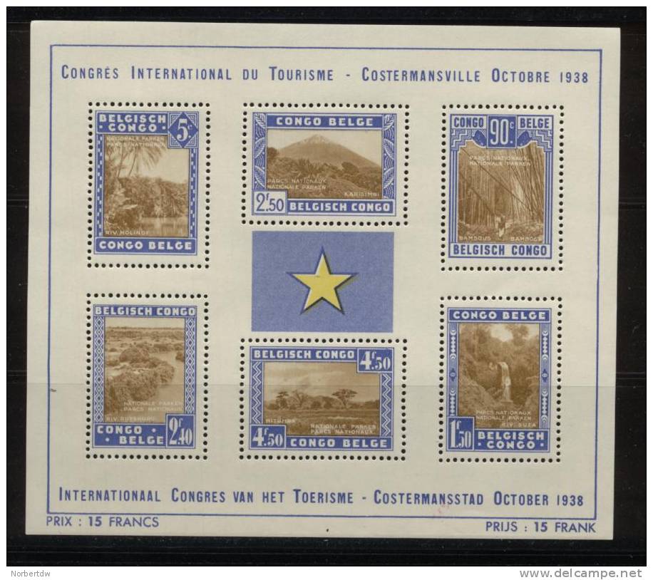 Congo Belge**1938-sheet/feuillet-bloc 2-Cote/Catval 165 €-Belgian Congo-Kongo - Blocks & Sheetlets