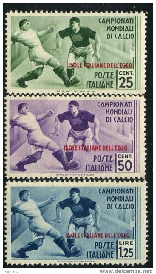 PIA - EGEO - 1934 - Sport - Campionati Mondiali Di Calcio  - (Sas 75-79 + P.A. 34-37) - Egeo