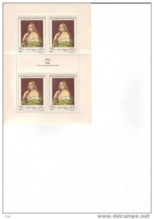 CECOSLOVACCHIA 1968 - Yvert 1651** (blocco Di 4) - Nudo - Blocks & Sheetlets