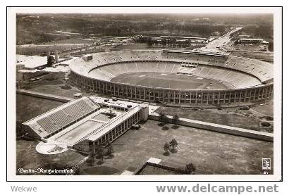 Oy153 /  OLYMPIADE - 15 Pfennig Fechter – Einzelfrankatur Auf Bildkarte Vom Reichssportfeld (Stadion) - Estate 1936: Berlino