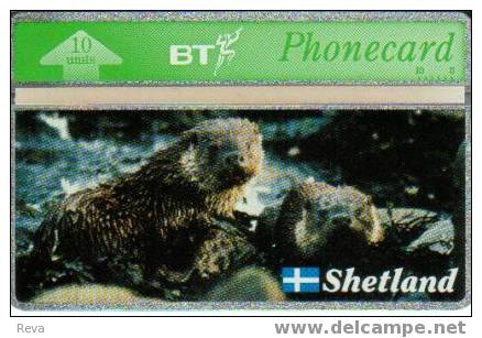 UK  SHETLAND  ISLANDS  10 U  OTTER  ANIMAL ANIMALS  SPECIAL 1 ONLY  ISSUE  FOR THOSE  ISLANDS  MINT L & G  1000  ONLY !! - Altri & Non Classificati
