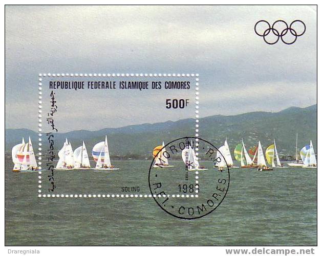 Bloc Feuillet PA Année Préolympique Voile - Comores (1975-...)