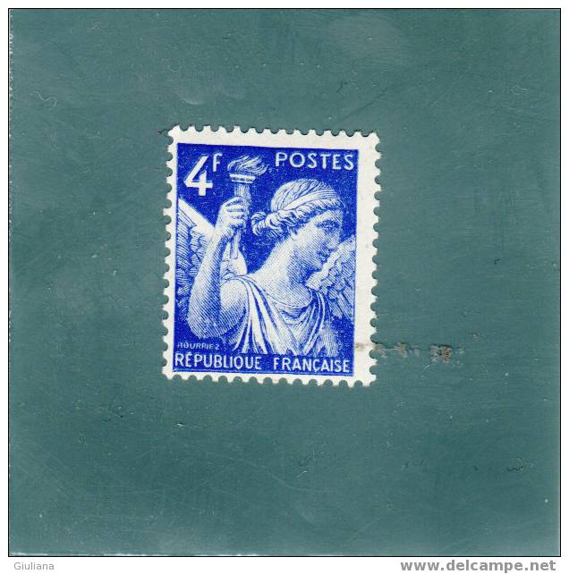 Francia - N. 656**  (Unificato) 1944   Iris  4f   Azzurro - 1939-44 Iris