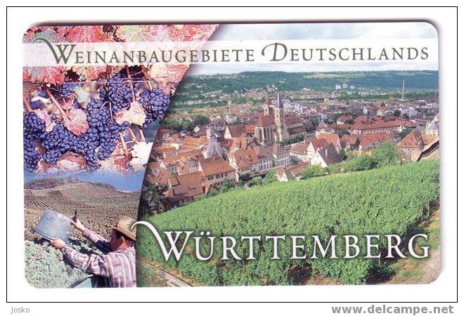 VIN  ( Germany Rare Card ) - Wine  - Wein - Vino * - Grape - Grapes - De Raisin - Wineyards - WURTTEMBERG - Levensmiddelen