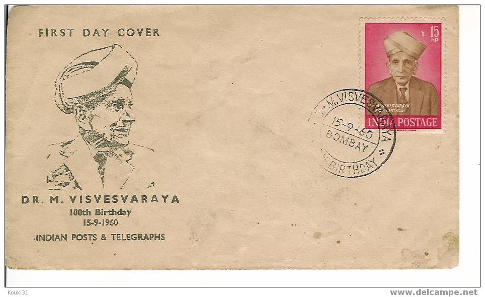 Inde FDC YT 120 :homme D´état - Lettres & Documents