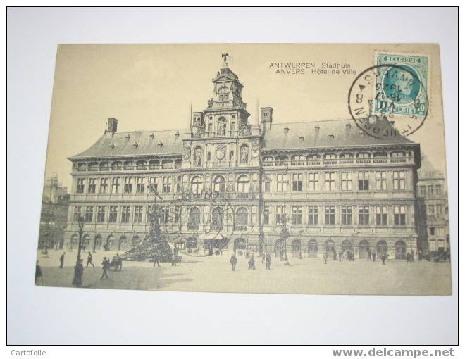 (229) -1- Carte Postale Sur Belgique Anvers Antwerpen Hotel De Ville - Aartselaar