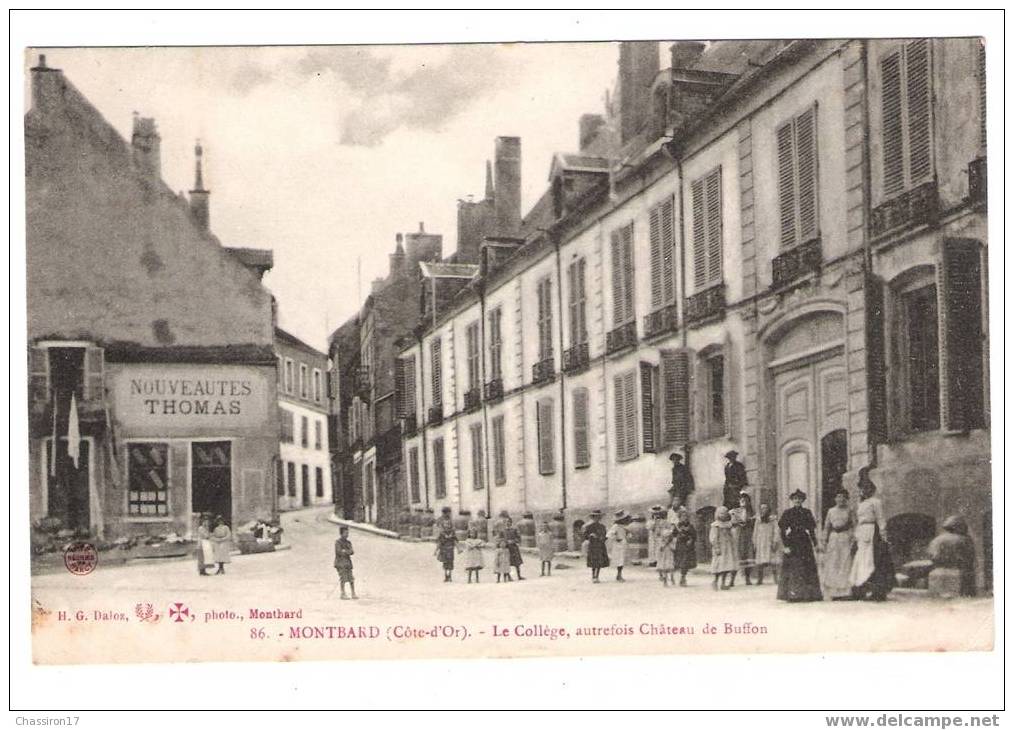 21 - MONTBARD - Le Collège, Autrefois Château De Buffon  (scènes Animées) - Montbard