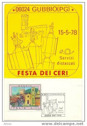 Gubbio Festa Dei Ceri - 1971-80: Storia Postale