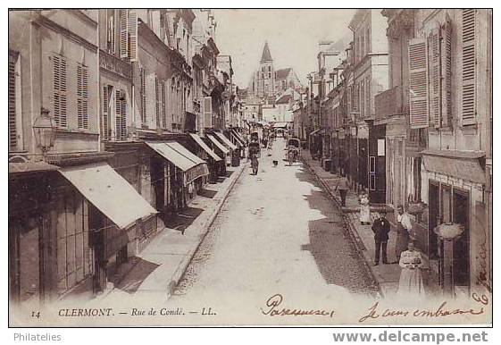CLERMONT  RUE DE CONDE 1904 - Clermont