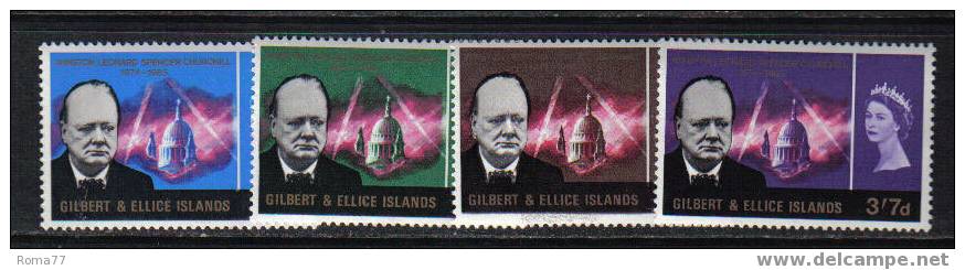 69 - GILBERT & ELLICE , Winston Churchill : N. 101/104  *** - Isole Gilbert Ed Ellice (...-1979)