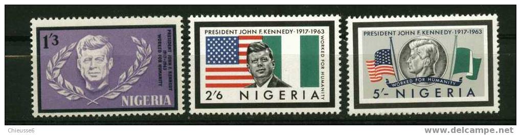 Nigeria ** N° 155 à 157 - Mort Du Président Kennedy - Nigeria (1961-...)