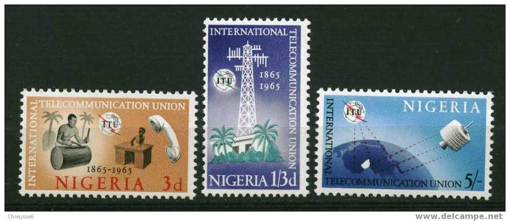 Nigeria ** N° 171 à 173 - Centenaire De L'Union Des Télécom. - Nigeria (1961-...)