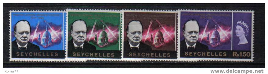 85 - SEYCHELLES , Winston Churchill : N. 212/215  *** - Sir Winston Churchill