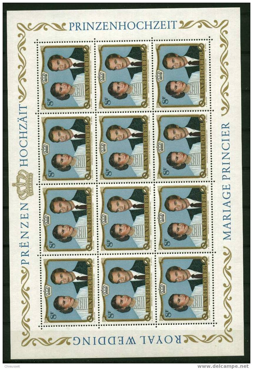 Luxembourg ** N° 986 En Feuillet  - Mariage Royal - Unused Stamps