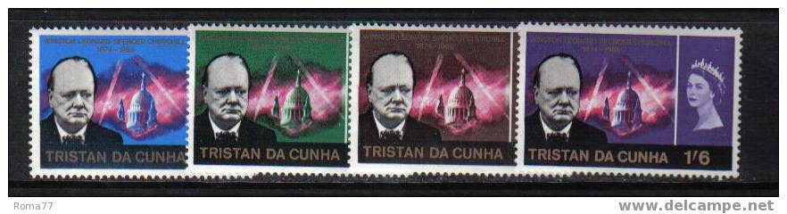 92 - TRISTAN DA CUHNA , Winston Churchill : N. 89/92  *** - Tristan Da Cunha