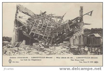 55 - LEROUVILLE - Le Café De L'Espérance - (Guerre 1914-15-16) - Lerouville