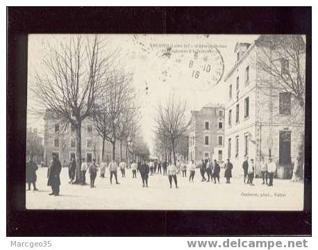 011152 Ancenis Caserne Rohan 64eme Régiment D´infanterie édit.cesbron Animée Belle Carte Militaire Cachet Au Dos - Ancenis