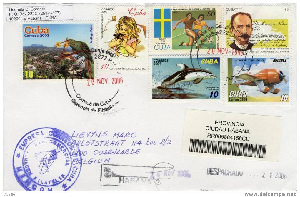 6615  LETTRE   CUBA - Delfines