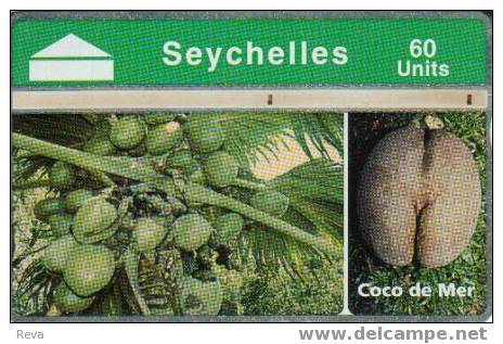 SEYCHELLES 60 U  COCO DE MER  FRUIT  FRUITS  FOOD 1998 L & G  CODE 805A SEY-45  READ DESCRIPTION !! - Seychelles