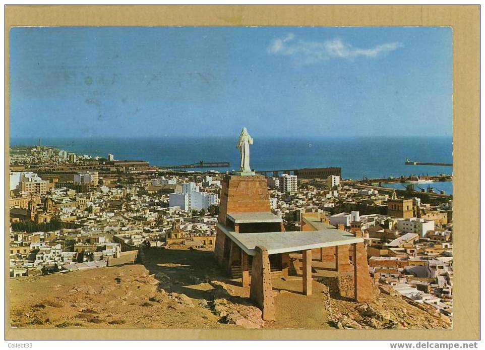 Espagne - Almeria - Vue Partielle Et Monument Du Sacré Coeur De Jésus - CPM 1966 - Ed Segura N° 7008 - Almería