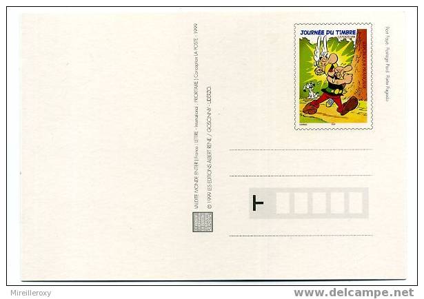 ENTIER POSTAL / STATIONERY / MAXICARTE / ASTERIX ET CHIEN / JOURNEE DU TIMBRE  1999 - Other & Unclassified