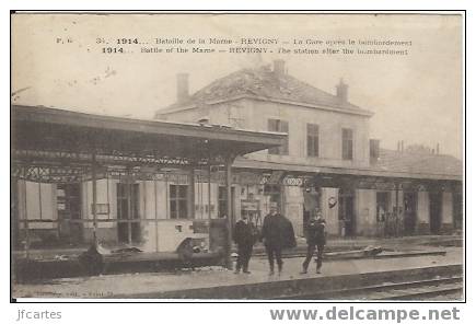 55 - REVIGNY - La Gare Après Le Bombardement - Bataille De La Marne - 1914 - Revigny Sur Ornain