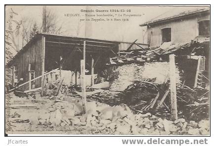 55 - REVIGNY - Grande Guerre 1914-15-16 - Maison Bombardée, "La Parquetterie" Par Un Zeppelin, Le 6 Mars 1916 - Revigny Sur Ornain