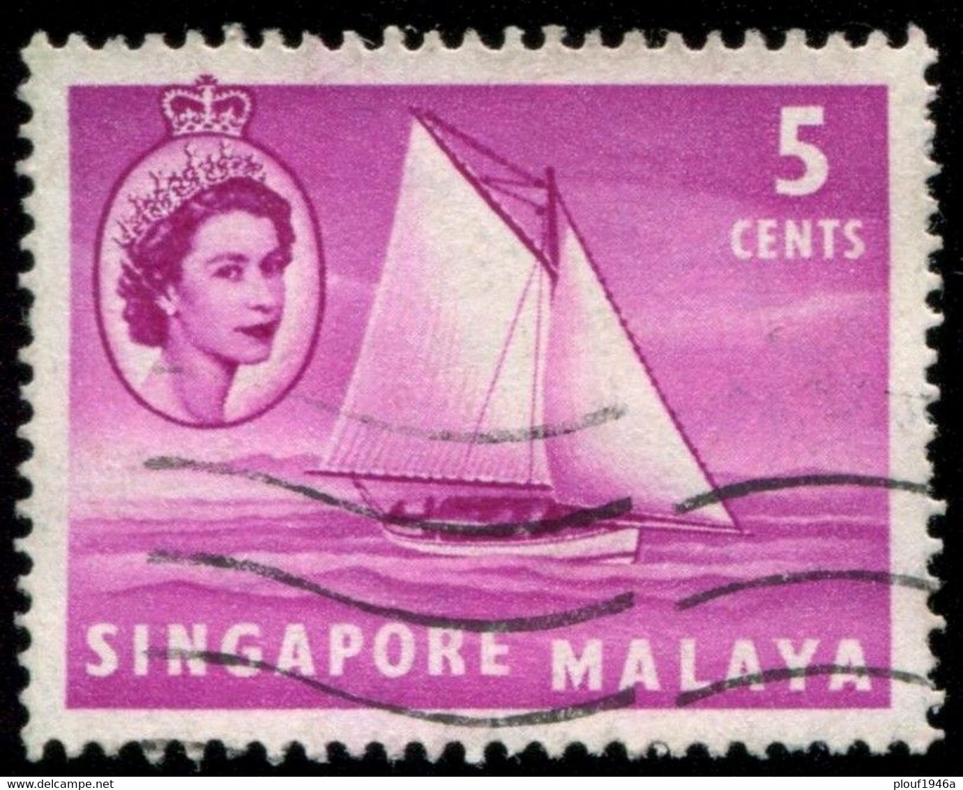 Pays : 441 (Singapour : Colonie Britannique)  Yvert Et Tellier N° : 31 (o) ; SG SG 41 - Singapore (...-1959)