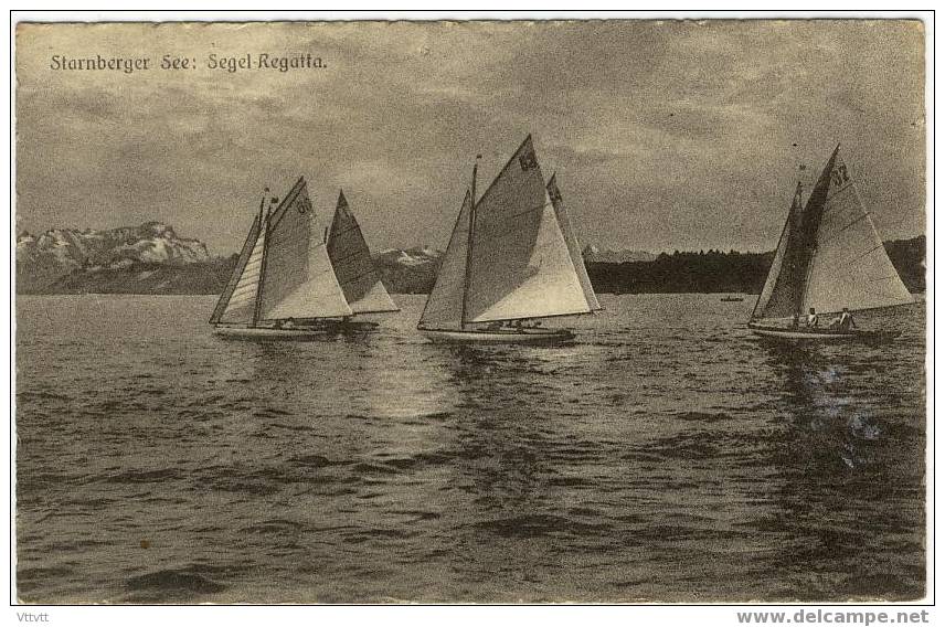 Starnberg : Starnberger See, Segel Regatta. N° 311-64 (nein Gelaufen) - Starnberg