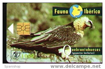 SPAIN B-053 QUEBRANTAHUESOS. Chip F-4 Number Black. Fauna Iberica - Commemorative Advertisment