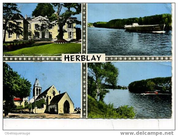 95 HERBLAY 4 VUES EN UNE CARTE  SM ANNEES 50/60 N ° 10678 - Herblay