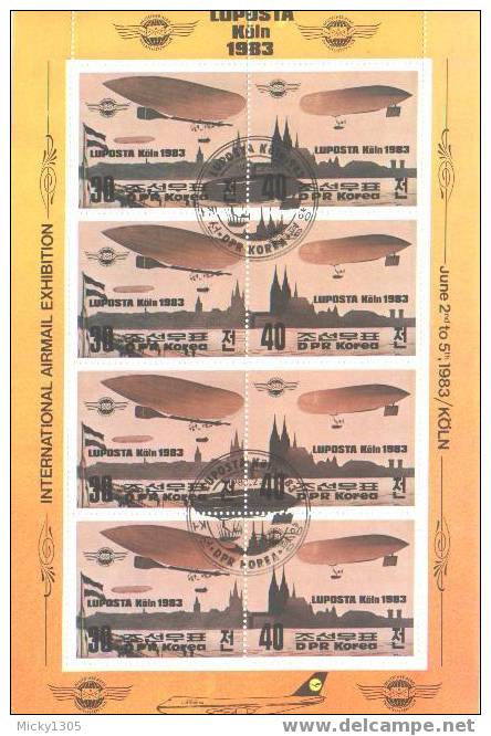 Kleinbogen Gestempelt / Souvenir Sheet Used (B554) ## - Zeppeline