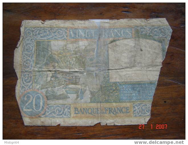 20 FRANCS 1941 - 20 F 1939-1942 ''Science Et Travail''