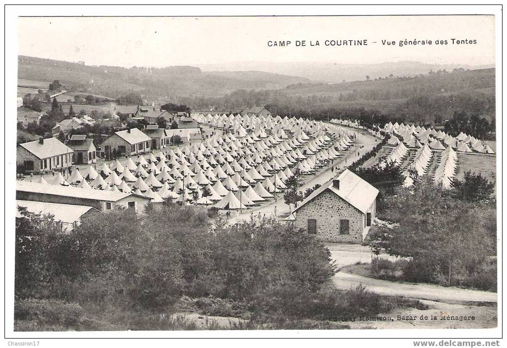 23 -  Camp  De LA COURTINE  - Vue Générale Des Tentes - La Courtine