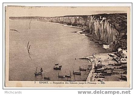 CPA 76 YPORT - Perspective Des Falaises Jusqu A Fecamp - Yport