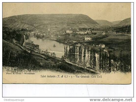 82 ST ANTONIN AVEYRON  VUE GENERALE COTE EST  N ° 3 PHOTO GIMET - Saint Antonin Noble Val