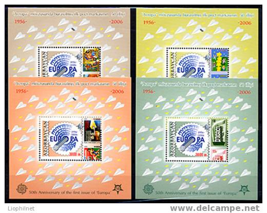 AZERBAIDJAN 2006, 50 ANS EUROPA, 4 Feuillets, Neufs / Mint - 2006