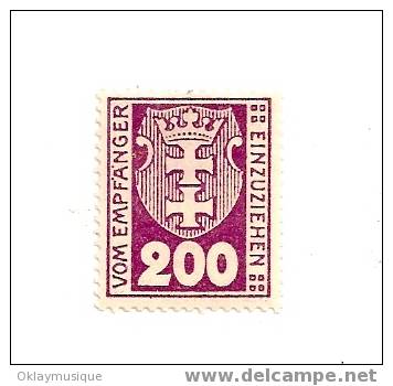 Danzig SERVICE N° 8 - Postage Due