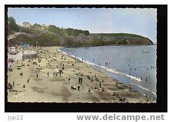 Jolie CP Photo Animée Et Ciselée 22 Etables Sur Mer Plage Des Godelins Et La Pointe Du Vauburel - A Circulée - Etables-sur-Mer