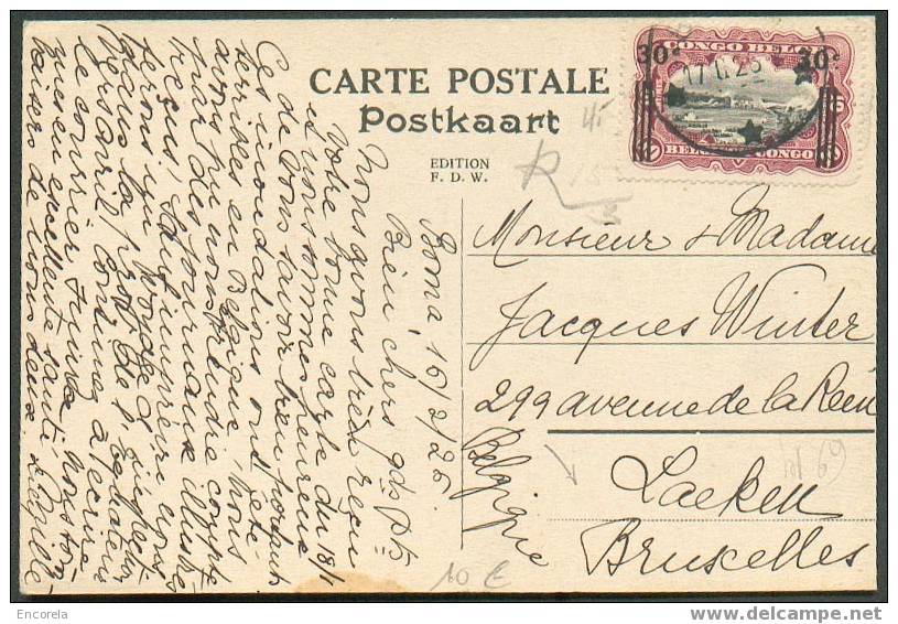 N°89 - 30 S/10 C. Obl. Sc BOMA S/C.V De Casablanca Du 16/02/1926 Vers LAEKEN.  TB - 1969 - Lettres & Documents