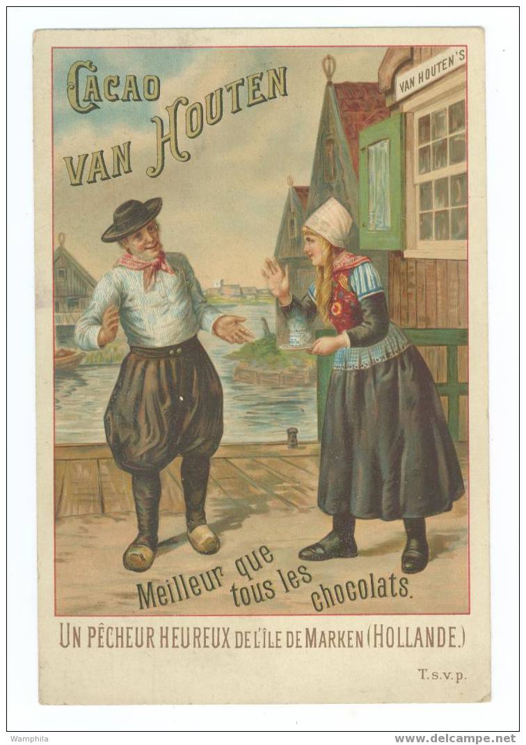 Cacao Van Houten, Meilleur Que Tous Les Chocolats. Un Pêcheur De L'Ile De Marken. - Van Houten