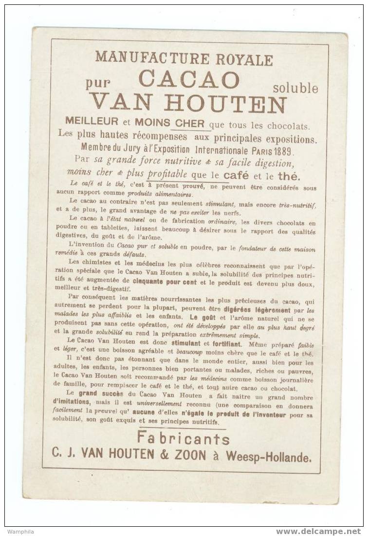 Cacao Van Houten, Meilleur Que Tous Les Chocolats. Un Pêcheur De L'Ile De Marken. - Van Houten