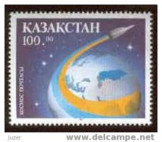 Kazakhstan 1993. Space Rocket, Space Mail - Asien